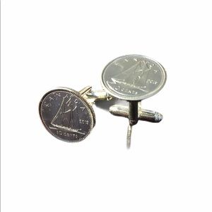Canadian dime cufflinks